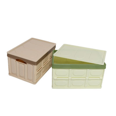 kwaliteit  Multiscene Collapsible Storage Bins With Lid , Silk Road Enterprise Durable Foldable Plastic Bins fabriek