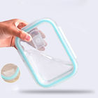 De Lunchdoos van microgolfoven safe high borosilicate glass met Plastic Deksel
